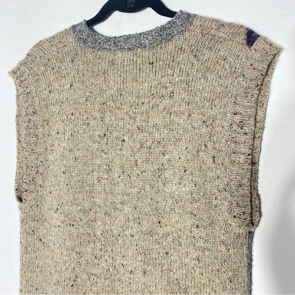 Vintage Sears The Men’s Store Tan Grey Burgundy Argyle Sweater Vest S - Picture 13 of 15